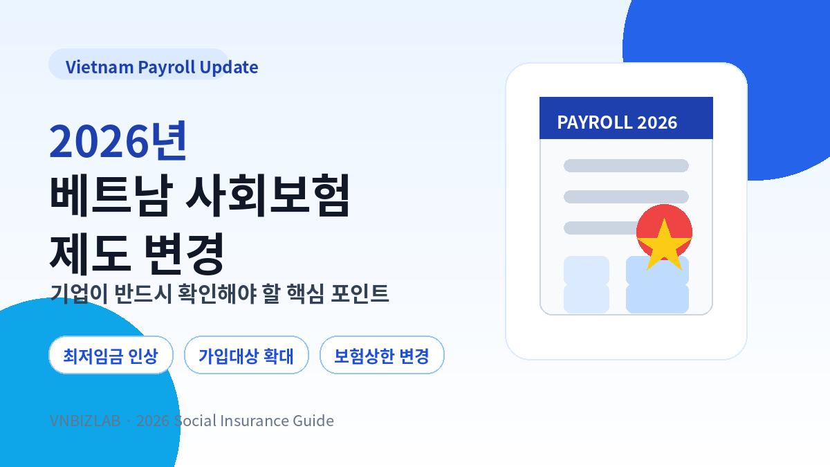 2026년 베트남 사회보험과 인건비 변화
