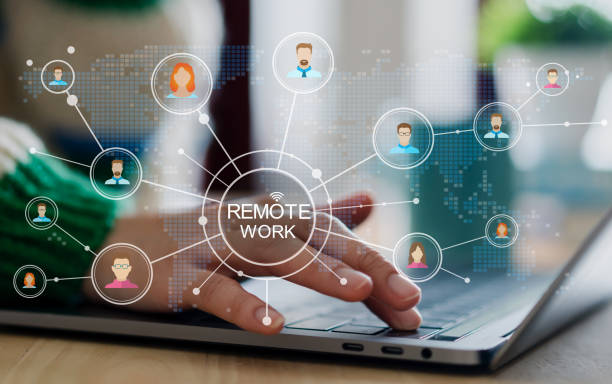 Modern office and hybrid work environment