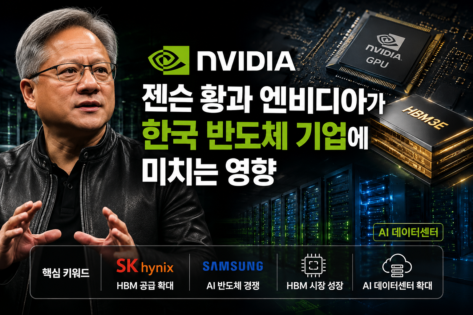 젠슨 황 엔비디아 한국 반도체 HBM 데이터센터
